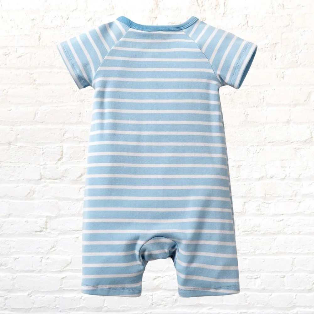 Care Bears Baby Grumpy Bear Blue Striped One Piece Romper 6-9 / 9-12 months